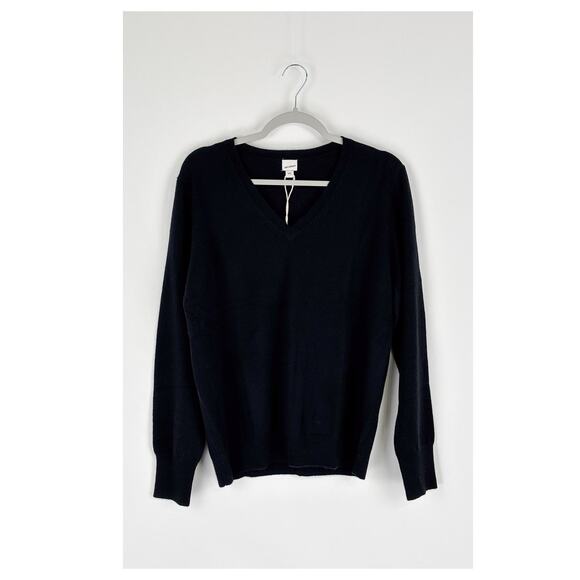 State Cashmere Womens V Neck Cashmere Sweater Black Long Sleeve Size XXL New - Picture 3 of 10